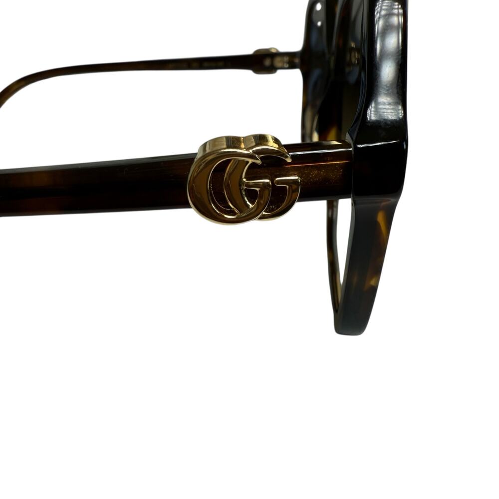 Gucci GG1072S Brown Tortoiseshell Square Sunglasses - Picture 9 of 16
